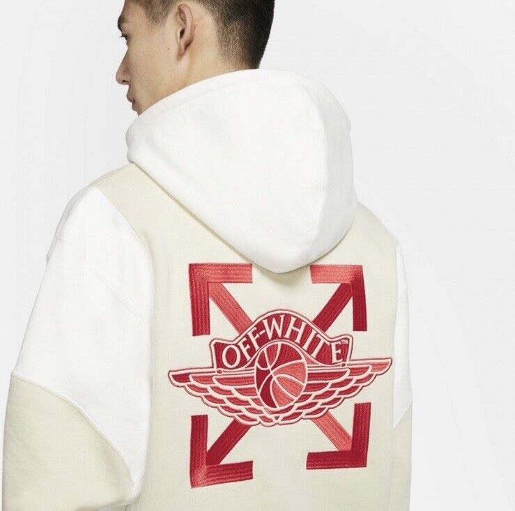 Nike Air Jordan X Off White Hoodie Sail Fossil White CV0539 Nike Air Jordan X Off White Hoodie Sail Fossil White CV0539