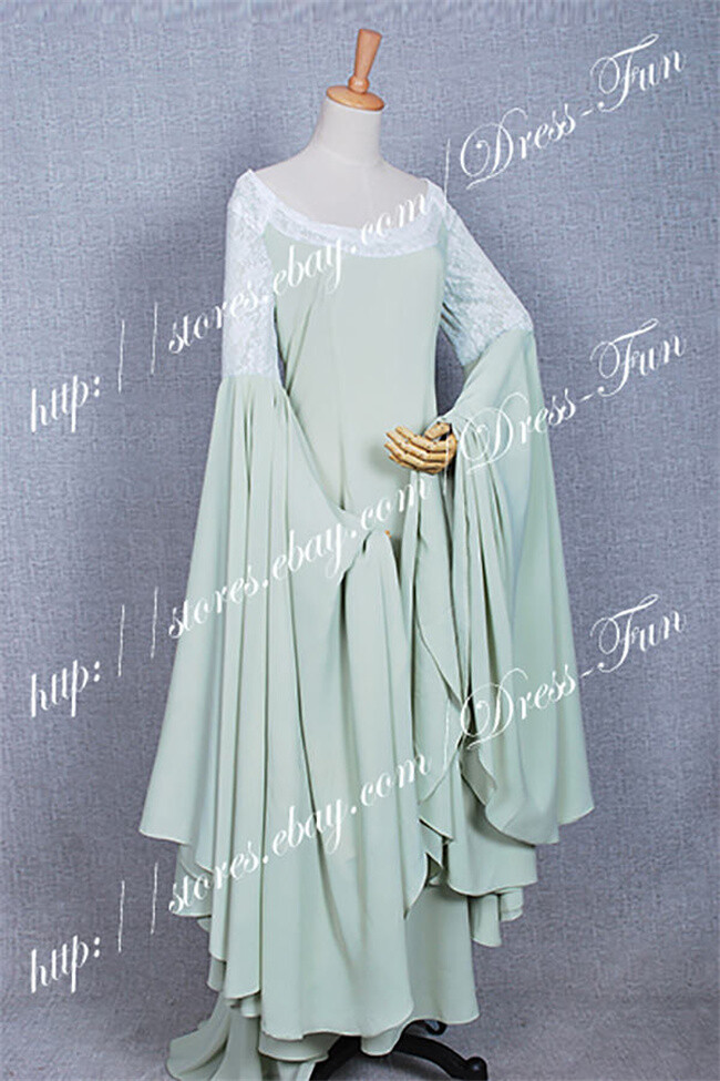 The Lord of the Rings Cosplay Arwen Costume Light Green Robe with Wide Sleeves | eBay The Lord of the Rings Cosplay Arwen Costume Light Green Robe with Wide Sleeves | eBay