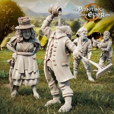 Halfling Commoners 28mm dnd miniature dungeon and dragons fantasy wargaming LOTR