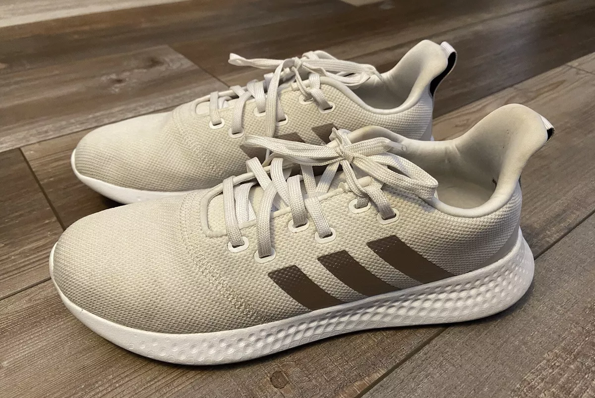 Adidas tan and white shoes clearance