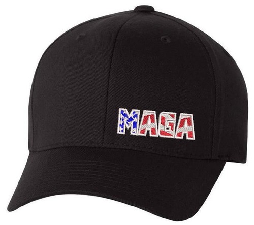 Sombrero Make America Great Again - Ajuste flexible inferior EE. UU. MAGA con espalda sombrero bandera de EE. UU. - Imagen 7 de 16