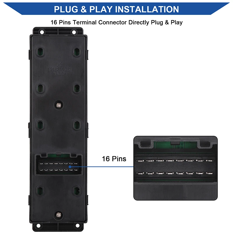 Power Window Control Switch Button for 2011- 2017 Hyundai Accent OEM 93570-1R111 Foto 3 de 4