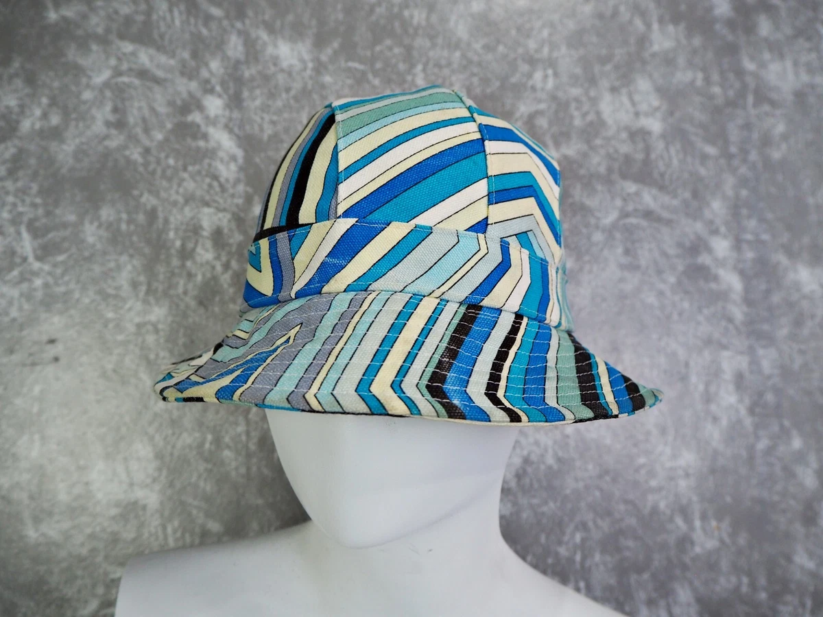 Emilio Pucci designer hat bucket cotton multi color