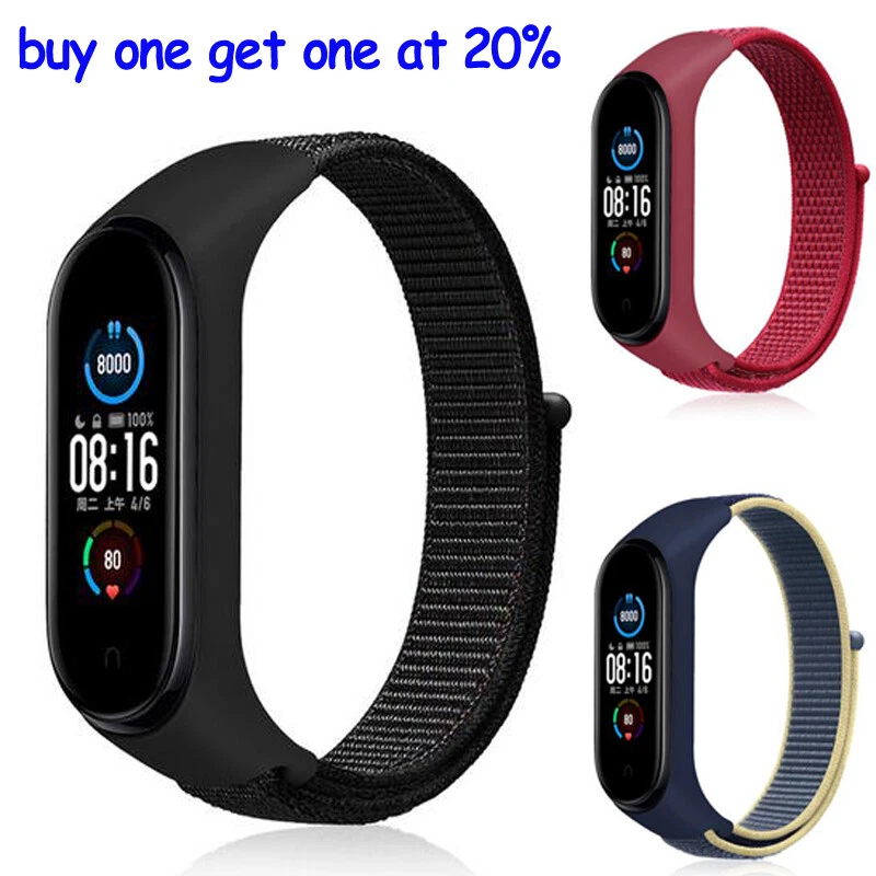 Nylon Replacement Strap For Xiaomi Mi Band 5 6 4 3 Wristband