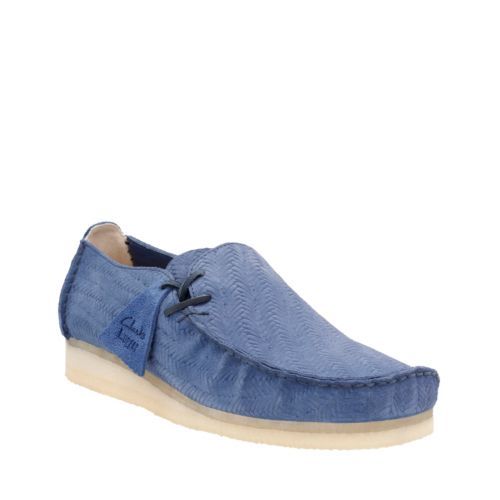 Clarks Originals Mens Wallabees Lugger Night Blue Lea UK 7,8,9 G - Picture 1 of 4