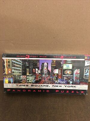 Panoramic Puzzle Times Square, New York. 750 Pieces. 3 Feet Wide. New!