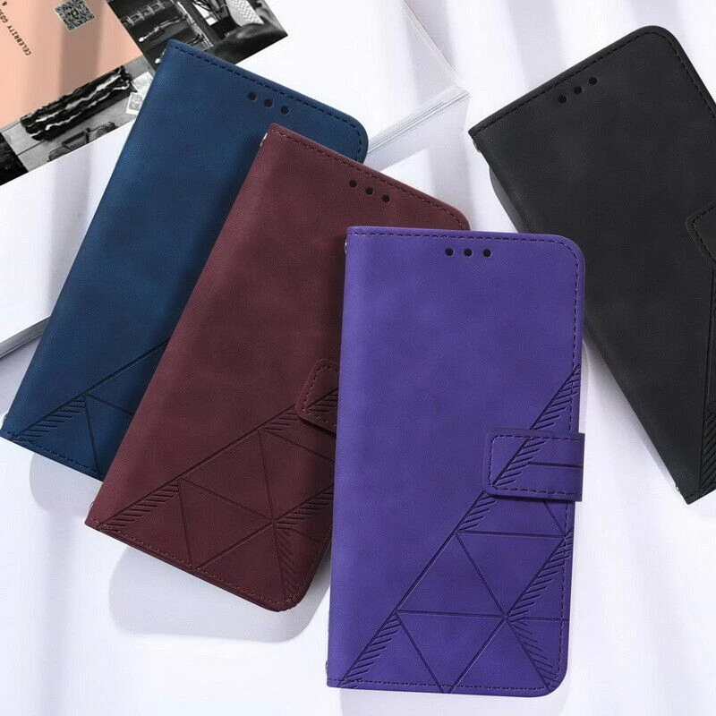 Flip Emboss Leather Wallet Phone Case For ZTE Blade A52 A55 A73 A35 A53 + A75 - Image 3 of 4