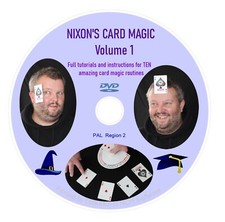 Nixon's Card Magic DVD - Ten Amazing Routines - Secrets revealed. PAL FORMAT DVD