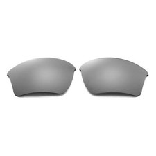 Walleva Polarized Titanium Lenses Black Rubber Kit For Oakley Half Jacket 2.0 XL