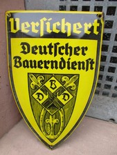 DEUTSCHER BAUERNDIENST VERSICHERT  SCHAUFEL Ev.: 114 F  um 1938 RAIFFEISEN