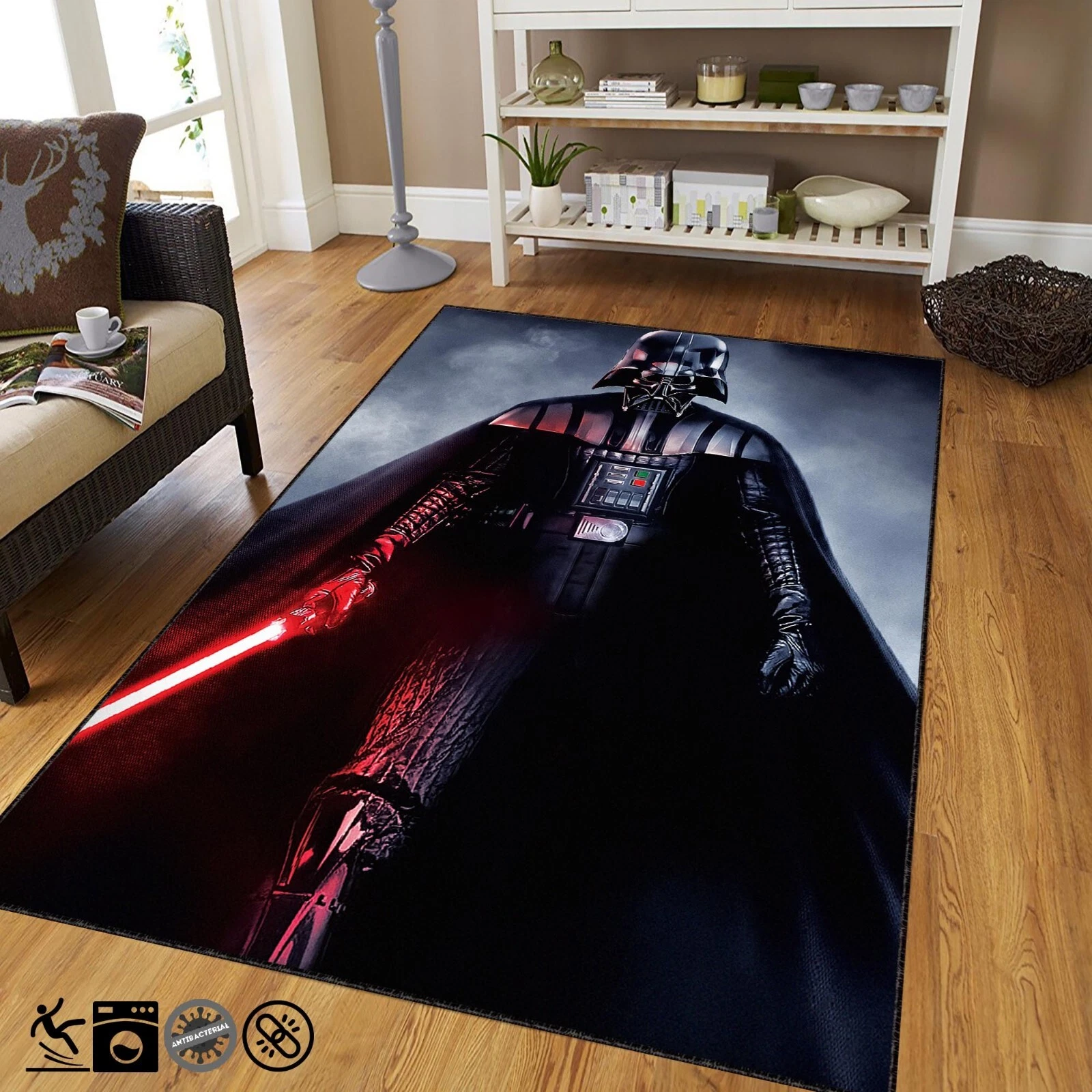 Darth Vader Rug, Star Wars Living Room Carpet, Sci-Fi Home Decor Mat