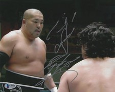 Hirooki Goto & Tomohiro Ishii Signed 8x10 Photo BAS COA New Japan Pro Wrestling