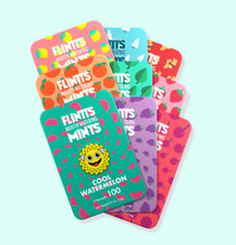 Flintts Mouth Watering Mints, Variety 8 Pack, Intense Super Strong for Dry Mouth