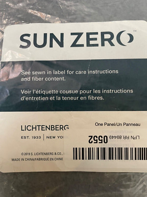 Sun Zero Lichtenberg Curtains 1 Panel 80 W x 94 L Taupe Unused