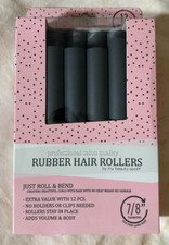 My Beauty Spot Professional 12 Piece Salon Quality Rubber Hair Rollers 7/8 NEW
