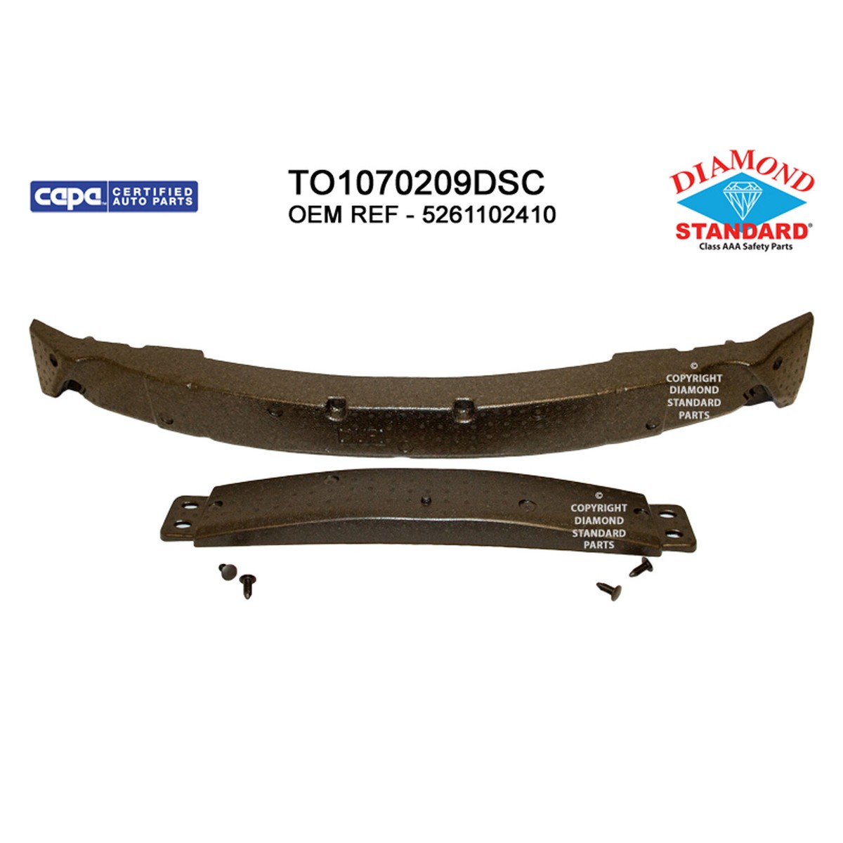 New Front Bumper Impact Absorber fits 2017-2019 Toyota Corolla