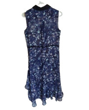SIMPLY VERA Dress Small Vera Wang Sheer Knit Sleeveless Chiffon Ruffled Hem
