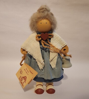 Lizzie High Doll: Margaret Bowman /Teacher 11'' Wood Carved Figure 1987