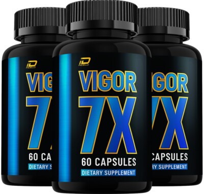 (3 Pack) Vigor 7x for Men Capsules   Vigor7x Overall Health Energy All Natural