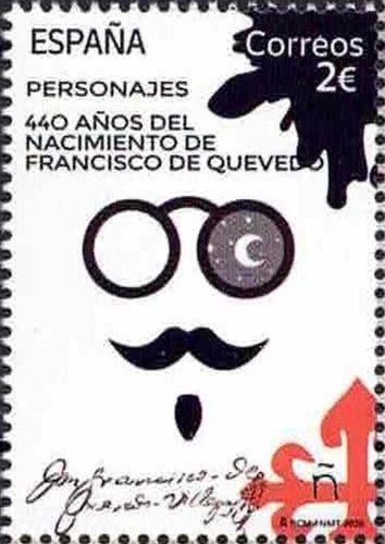 España 2020 Edifil 5428 Sello ** Personajes aniversario Francisco de Quevedo