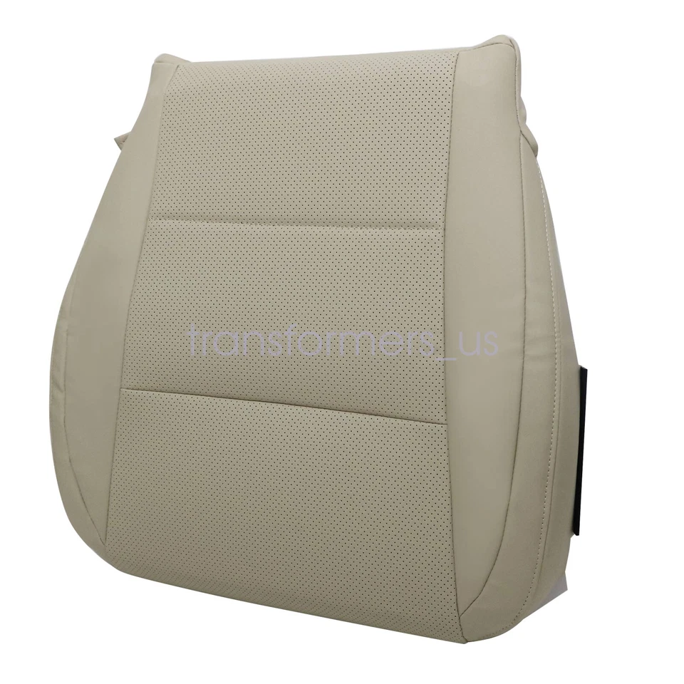 Fits 2013 2014 2015 Lexus ES350 DRIVER Bottom Perforated Leather Seat Cover Tan - Image 3 of 4