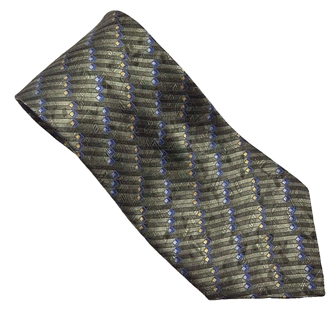 Lazos Claiborne geométrico 100% Seda para Hombres