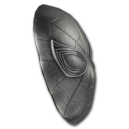 2019 Fiji 2 oz argento Marvel Icon Series Spider-Man maschera completa - NUOVA IN SCATOLA - Foto 3 di 8