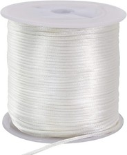 Smooth 1.5mm White Nylon Cord - 60 Yards for Crafting Beading Projects