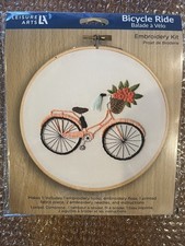 Leisure Arts BICYCLE RIDE Embroidery Kit 6" Sealed - NEW 51134