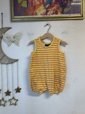 Vtg little girl strippped romper by Honors Size 12m