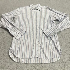 Turnbull Asser Shirt Mens 16 41 White Pink Dress French Cuff Office England