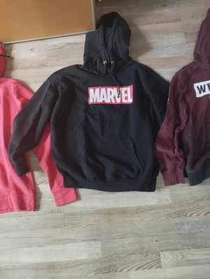 Marvel Unisex Kinder Hoodie S schwarz Baumwolle Kapuze Druckgrafik Langarm