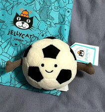 Jellycat Amuseables Soccer Ball Bag Charm Keychain Plush Toy Gift NWT