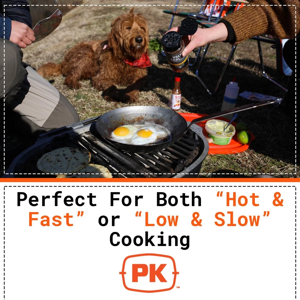 PK Parrillas PKGO Parrilla de Carbón Portátil Hibachi, Parrilla Portátil con Aluminio Fundido... Foto 4 de 4