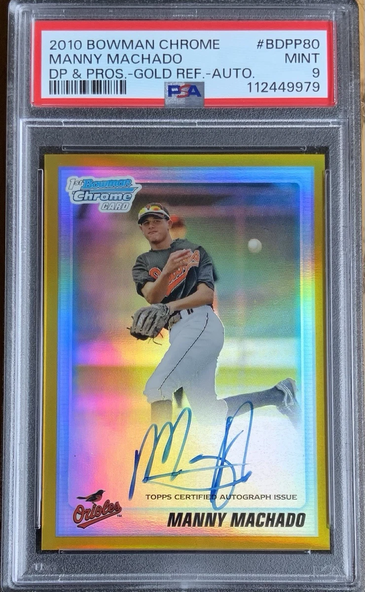 Bowman Manny Machado 2010 Season Baseball Sports Trading Cards