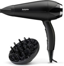 BaByliss Turbo Smooth Hair Dryer Corded Electric 2 Speed 2200W - Black, 5572U