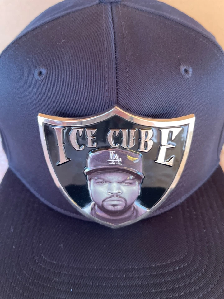 Los Angeles Raiders Ice Cube maßgeschneidert 3D Metall schwarz Snapback Mütze - Bild 4 von 4