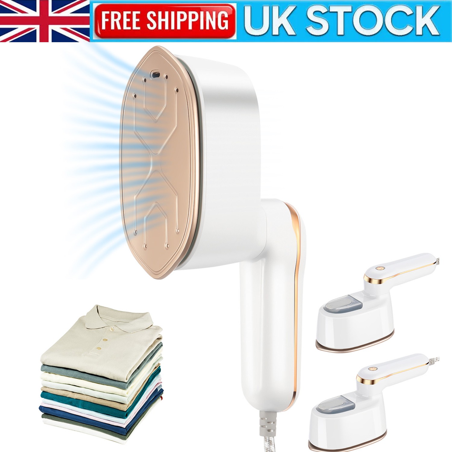1100 W Clothes Steamer Portable Iron LCD Screen Powerful Steam Clothing 2 in 1