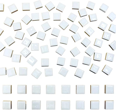 100 Pieces Ceramic Mosaic Tiles 3/5" Square Shapes Mosaic Ceramic Pieces Stained - Image 1 of 4
