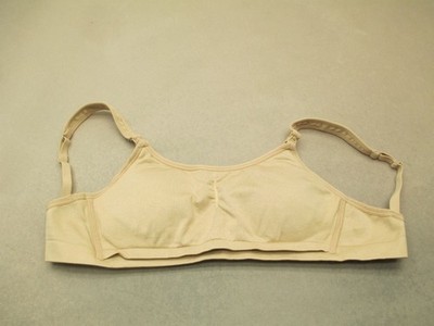 Auden Size S Womens Nude Lined Wireless Back Closure Opaque Nursing Bra 8A