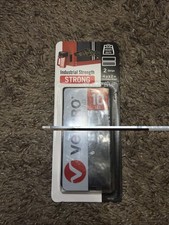  2-Pk Velcro R Hook  Loop Stick-On Adhesive Black 4" x 2" 90199