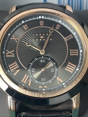 Joseph Abboud Watch Black Dial, Breguet Hands, Small Seconds. New In Box