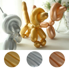 50 Metallic 30" Long Modeling Twisting Latex Balloons Party Events Supplies