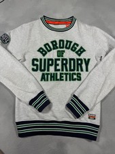 Superdry Borough Athletics Varsity Crewneck Sweatshirt Small Sport Label 84
