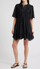 Madewell Eyelet Flutter Sleeve Mini Dress - MSRP $158 - Size 4 NEW