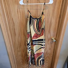 Womens Plus Size Raja Dress Sleeveless Maxi Multi Print With Tie In The Back