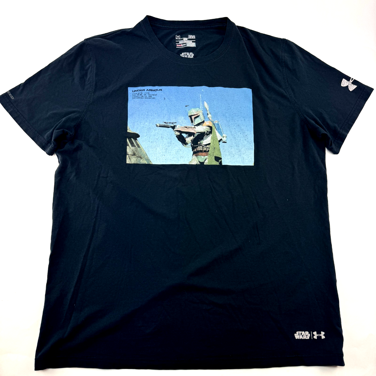 Under Armour x Star Wars Mens Large Boba Fett Bounty Hunter Black