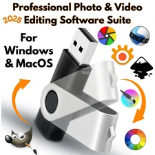 Professional Photo and Video Editing Software Suite 2025 USB for MacOS & Windows