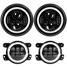 Jeep JK 7in LED Headlight 4in Fog Light Combo