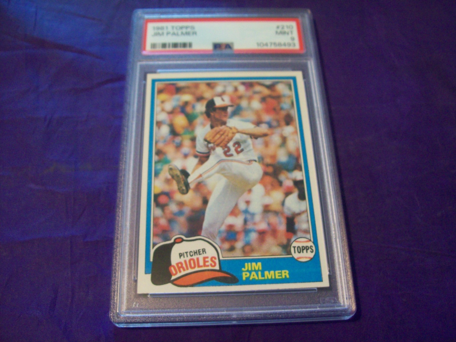 1981 TOPPS #210 JIM PALMER PSA 9